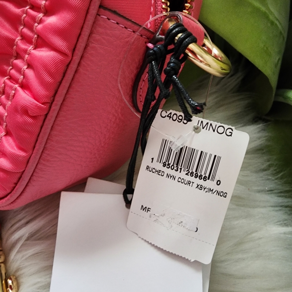 Coach Court Crossbody With RuchingCOLOR:Gold/Confetti Pink new - Picture 6 of 7
